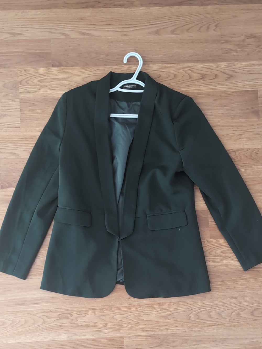 Dark Green Shawl Collar Blazer